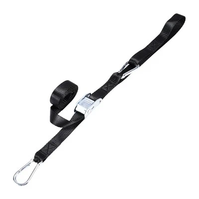 Ensiluokkaiset 1 tuuman moottoripyörän ja maastopyörän solmiot karabiinikoukuilla